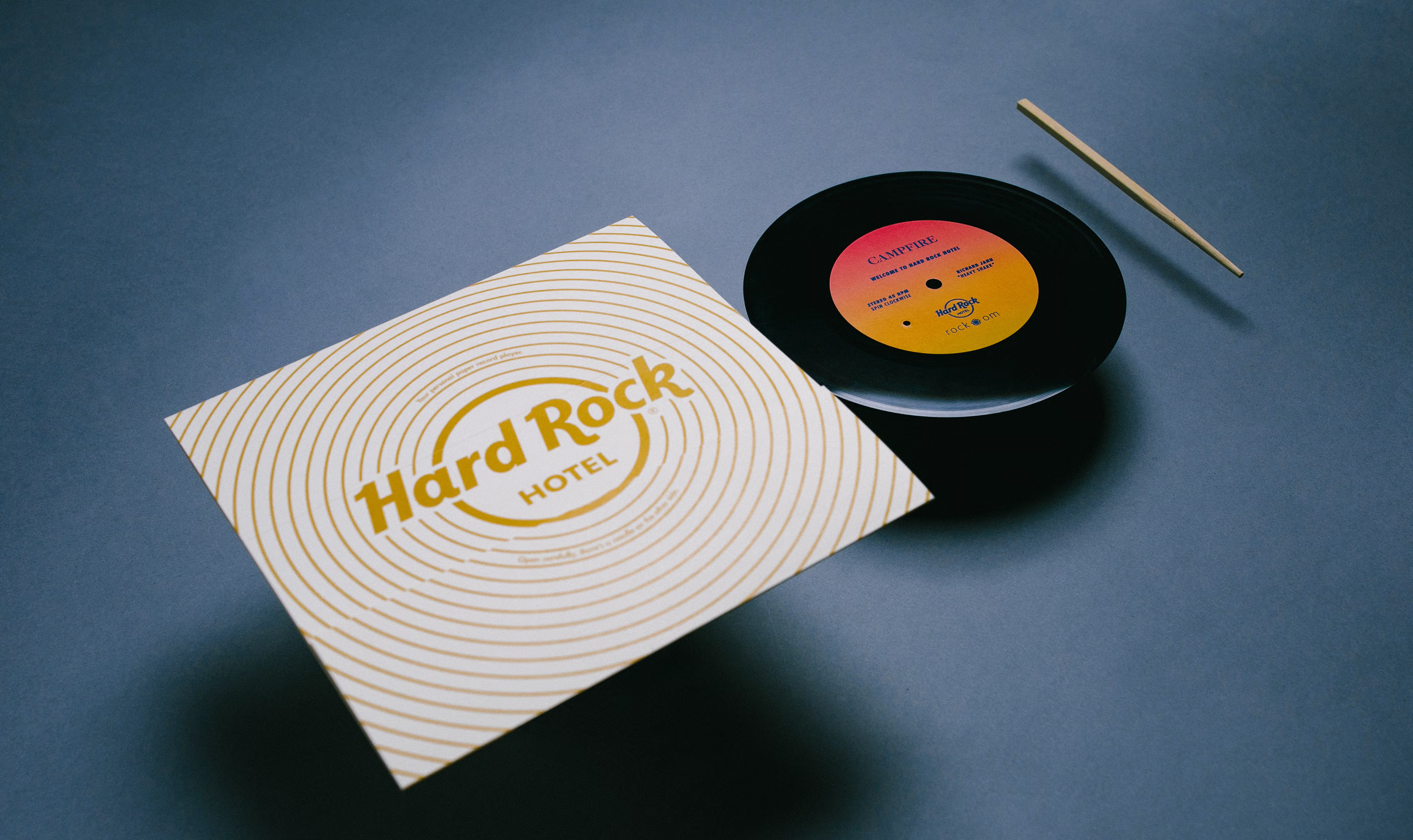 Hard Rock Hotels — Paper vinyl record player